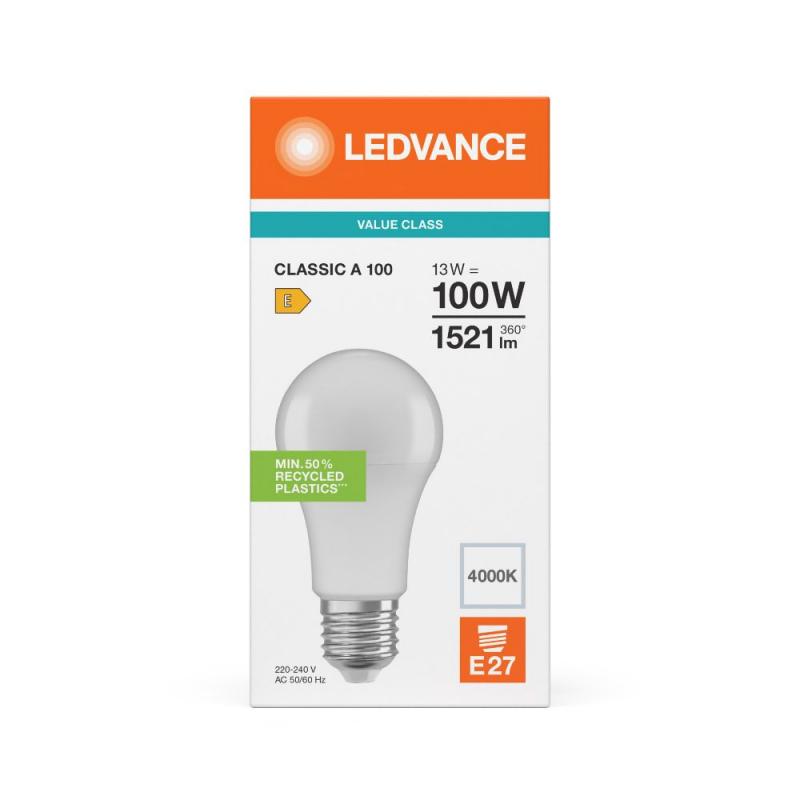 Ledvance E27 LED Lampe Classic matt 13W wie 100W 4000K neutralweißes Licht - Performance Class